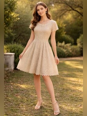 Vintage Inspired Victorian Lace Swing Dress Size Medium
